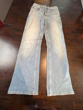 Re/Done 70s Bootcut Light Wash, Button Fly Jeans, Women's 27